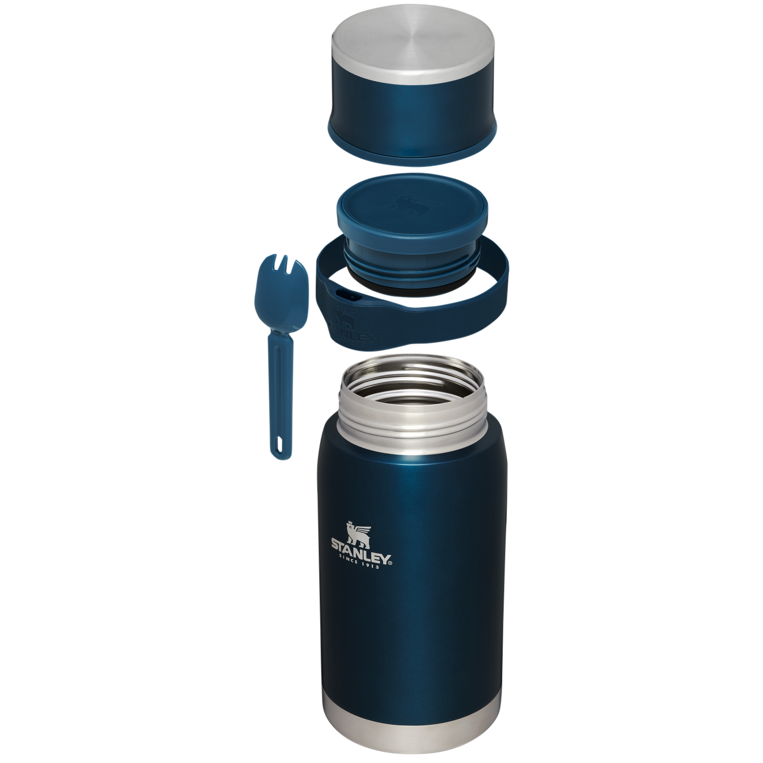 Stanley 36 oz To-Go Food Jar with Spork in Blue Glow