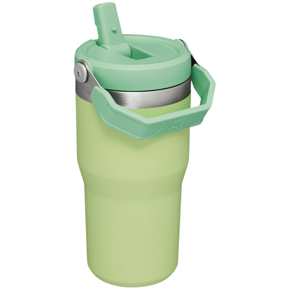 Stanley The IceFlow FlipStraw Tumbler Water Bottle 20 OZ In Citron
