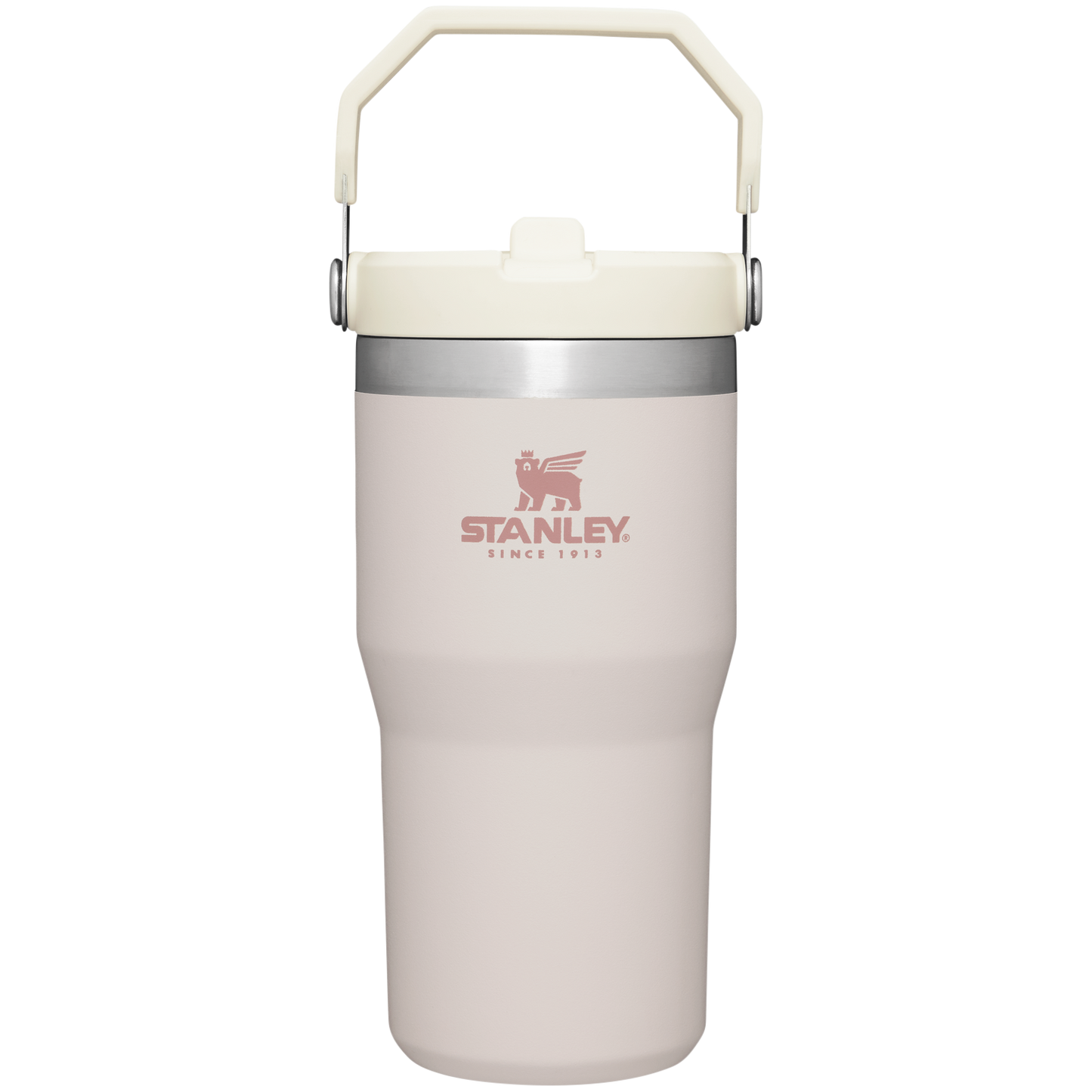 Stanley The IceFlow FlipStraw Tumbler Water Bottle 20 OZ In Rose Quartz