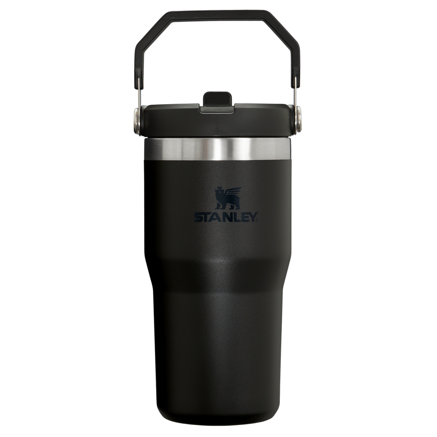 Stanley The IceFlow FlipStraw Tumbler Water Bottle 20 OZ In Black
