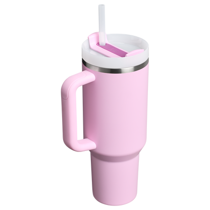 Stanley Quencher H2.O FlowState Tumbler Cup 40 OZ In Cherry Blossom Pink