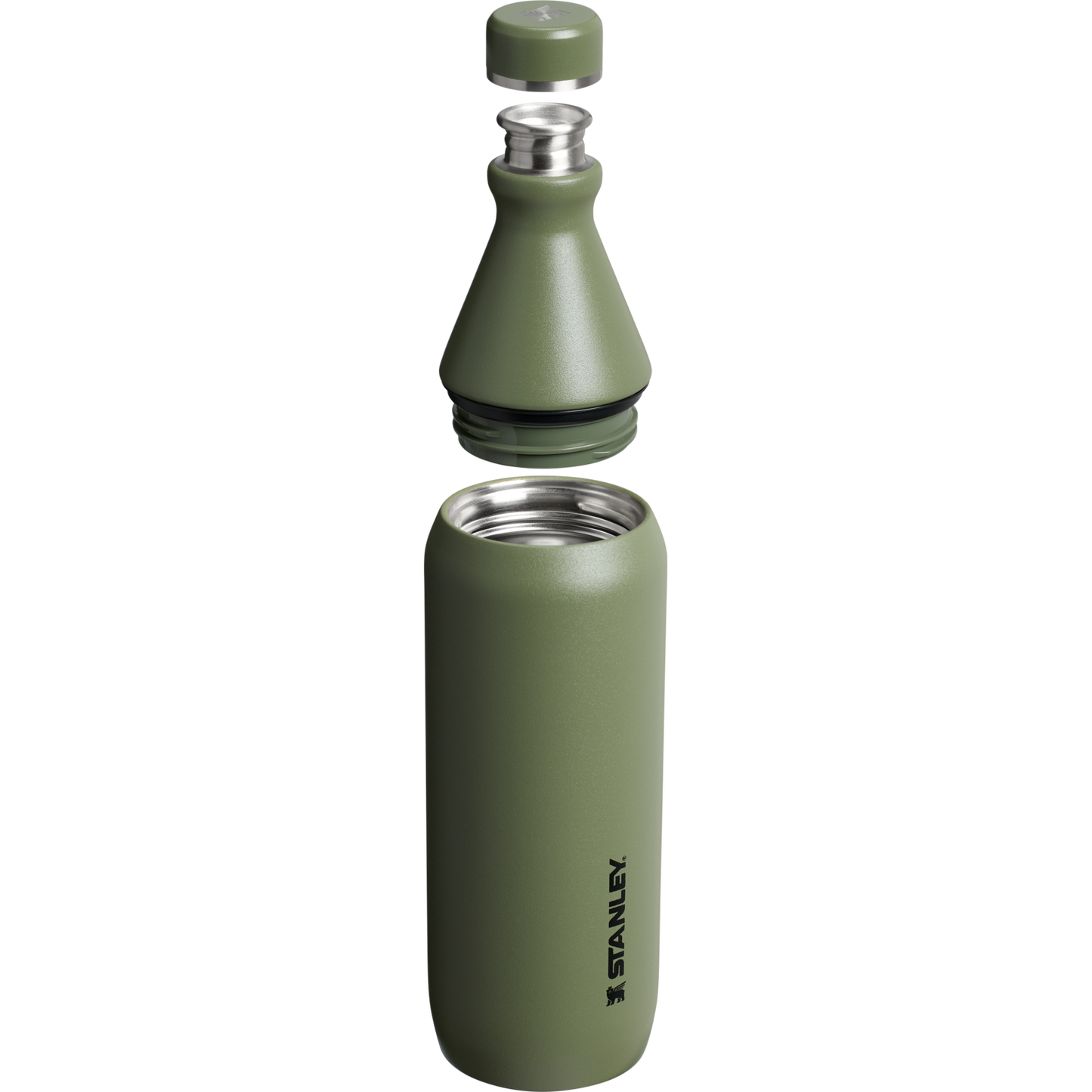 Stanley All Day Slim Water Bottle 20 OZ In Dried Pine Green