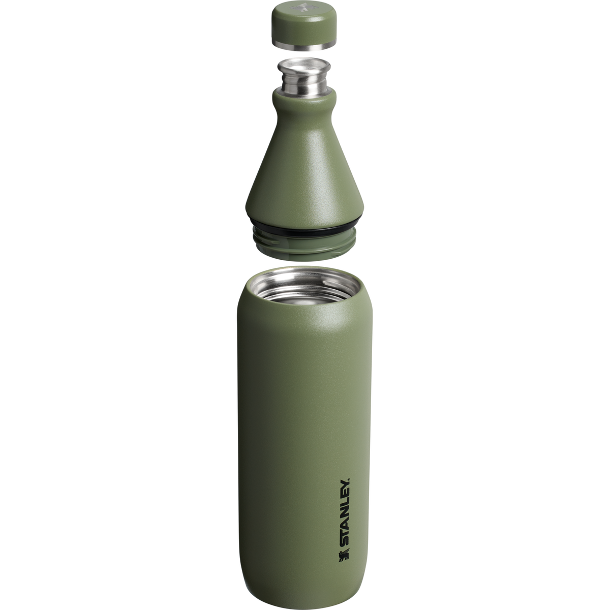 Stanley All Day Slim Water Bottle 20 OZ In Dried Pine Green