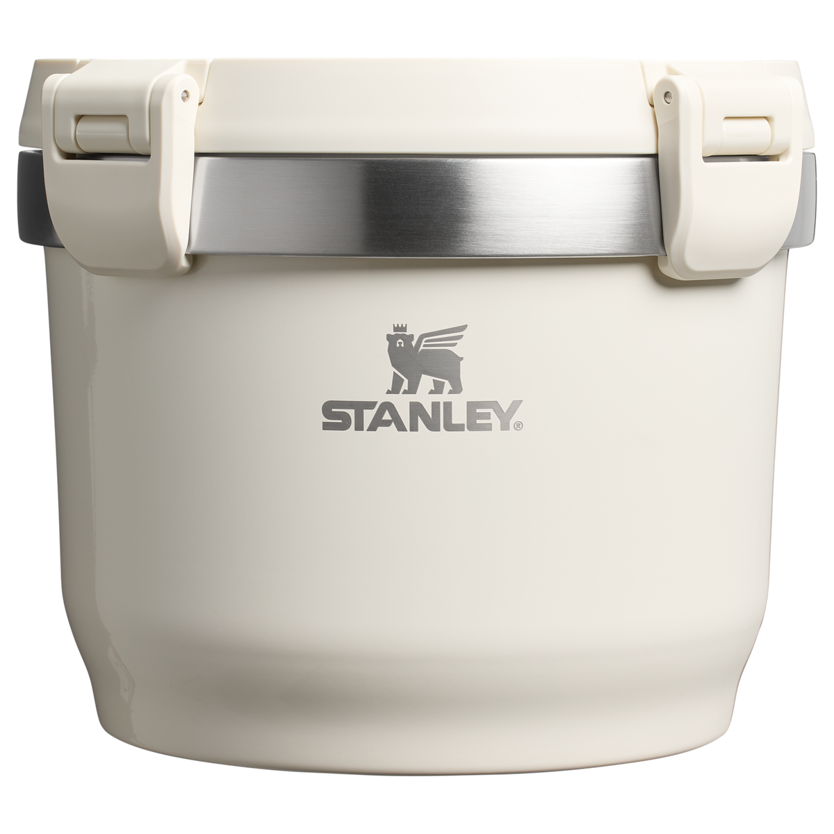 Stanley Fresh-To-Table 3 qt Leakproof Crock in Cream White with sealed lid and side latches