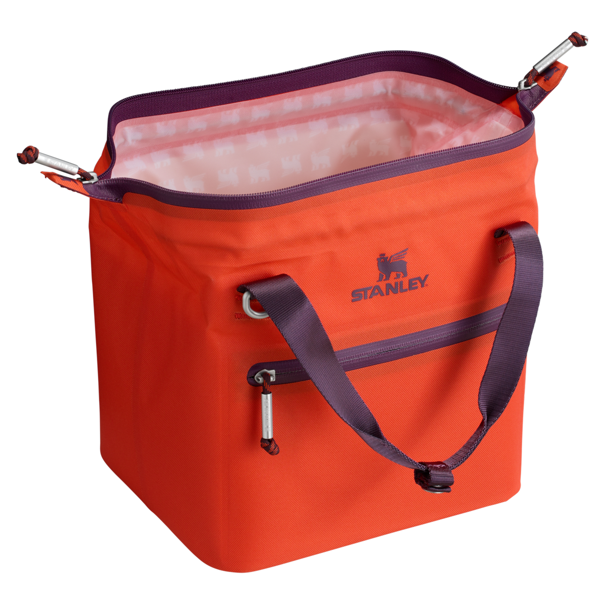 The All-Day Julienne Mini Soft Sided Cooler In Tigerlily Plum & Orange