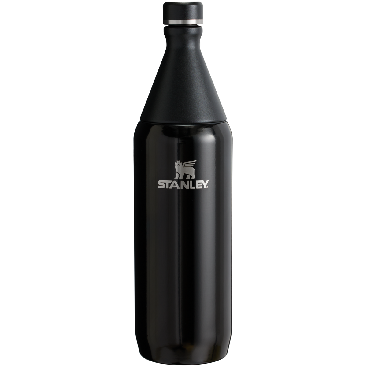 Stanley Leak Proof 34 OZ All Day Slim Bottle with removable collar in Black Gloss