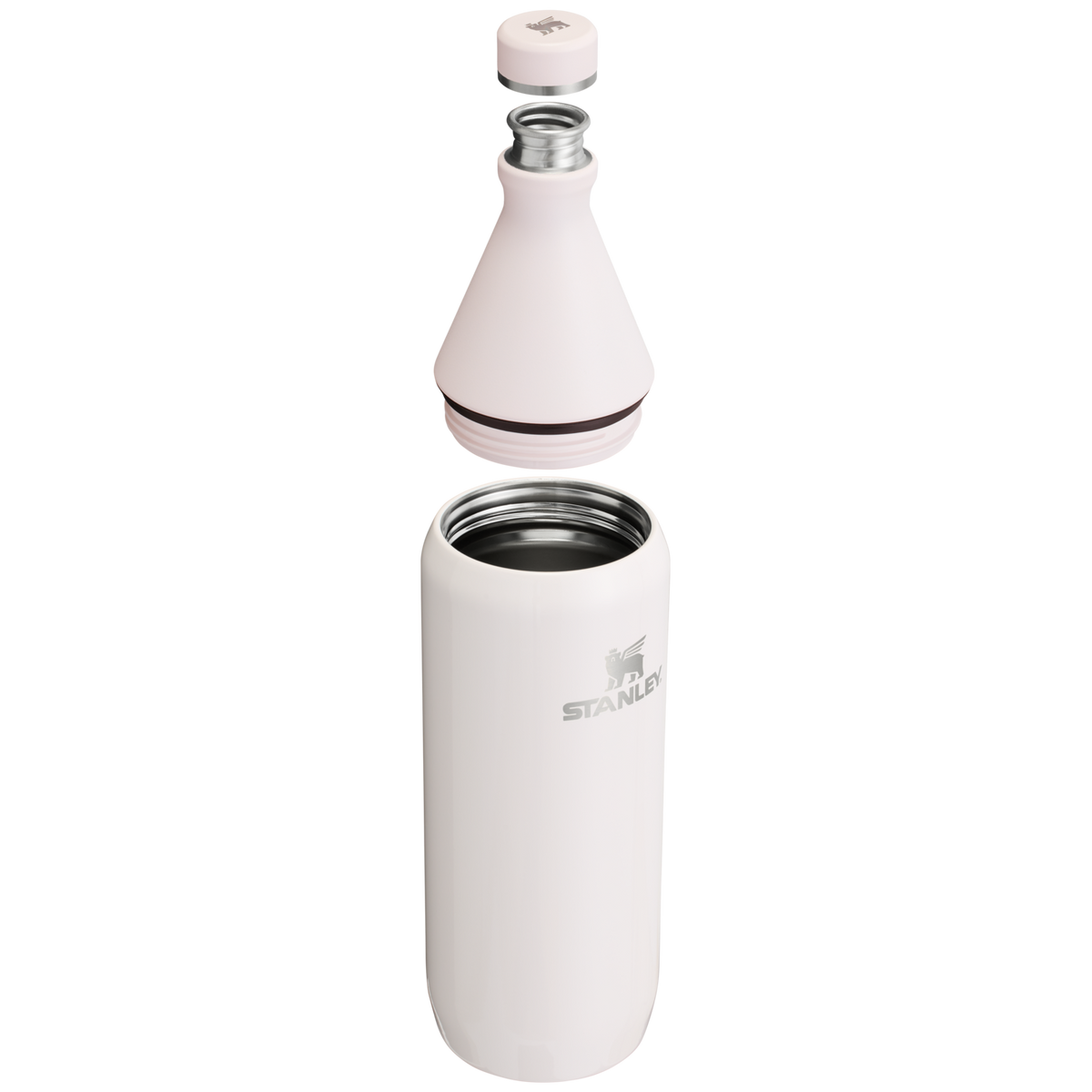 Stanley Leak Proof 34 OZ All Day Slim Bottle with removable collar in Rose Quartz Gloss