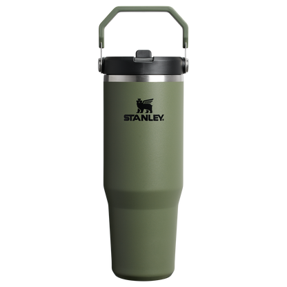 Stanley 30 OZ Ice Flow Flip Straw Insulated Tumbler In Dried Pine Green