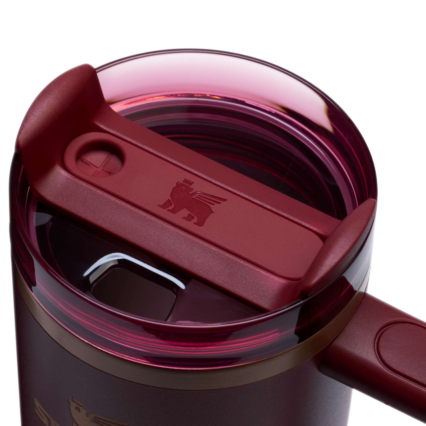 Stanley Quencher H2.O FlowState Tumbler Cup 30 OZ In Gilded Pomegranate Red