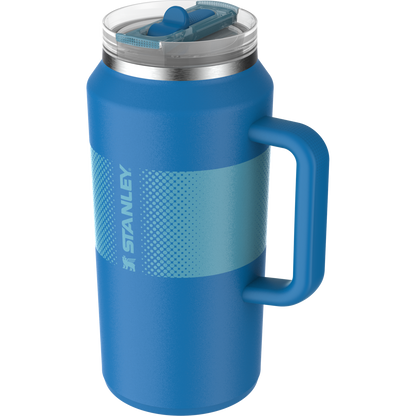 The Quencher ProTour Flip Straw Insulated Tumbler 64 OZ In Azure Blue
