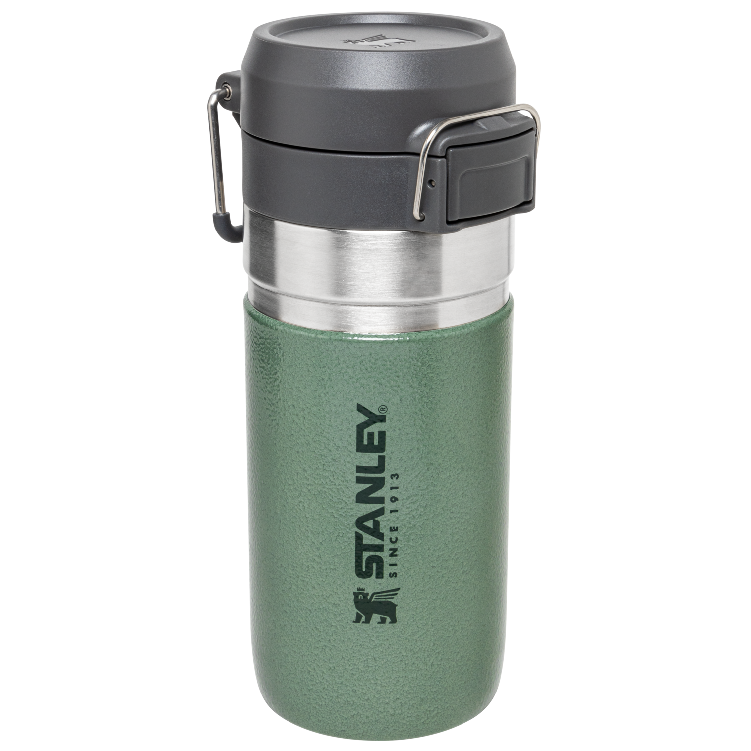 Stanley 16 OZ Quick Flip Go Water Bottle In Hammertone Green