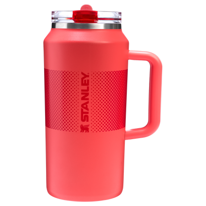 Stanley 64 OZ ProTour FlipStraw Quencher Tumbler In Hot Coral Red