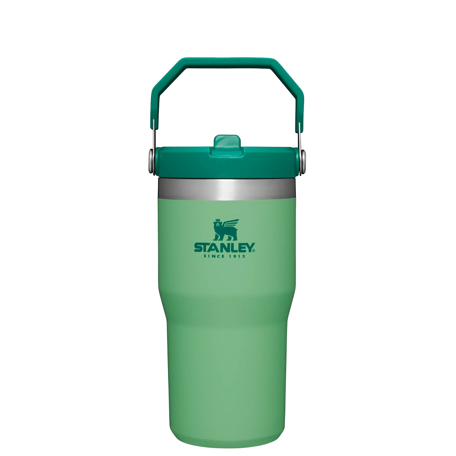 Stanley The IceFlow FlipStraw Tumbler Water Bottle 20 OZ In Jade